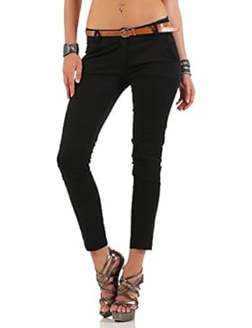 malito Chinohose inkl. Gürtel Caprihose 5388 Damen