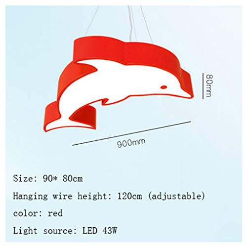 Preisvergleich Produktbild Kindergarten Kronleuchter Kreative Led Schlafzimmer Lampe Spielplatz Schwimmbad Delphin Kronleuchter (Farbe : B)