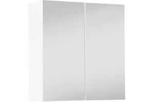 ‎MOKEBO mokebo® Bad Spiegelschrank 'Die Badenixe' (71x70x23 cm) Badschrank schmal o. Hängeschrank mit Spiegel & Badezimmerschrank aus Holz in Weiß (auch als Badmöbel Set)