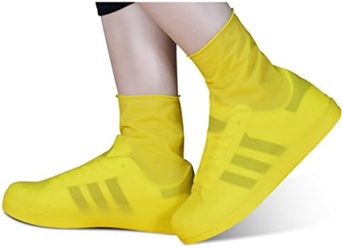 Shoes cover outdoor emulsion desert Sand prevention travel Rainy days waterproof Not one-time Suitable for most flat shoes ( Color : Yellow , Size : L )