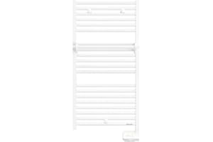 Atlantic, Radiateur sèche-serviettes électrique 2012 digital 0500W blanc, équipé d'un boîtier de commande digital et d'une barre de portage additionnelle de série