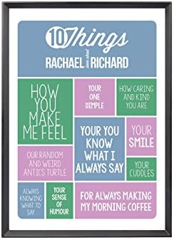 FMG 10 Things I Love Personalised Light Box With Names