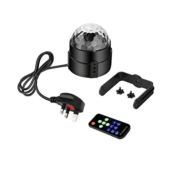 NIUBIEER Disco lights Glitter Ball 3W RGB LED Strobe Light Music Activated Party Lights Glitter Ball with Remote Control,Mini Mirror Ball Rotating Effective lighting for Home Birthday Party,KTV,Bar - Image 8