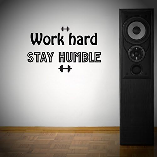 Work hard stay humble gym quotes motivational wall stickers vinyl transfers 900 x 600mm