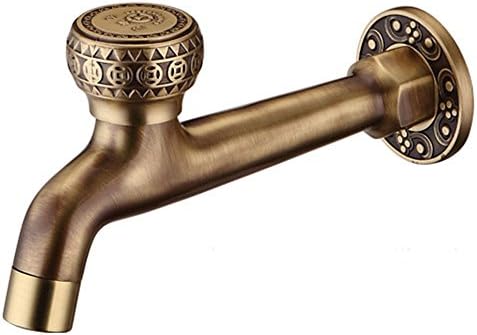 MIAORUI Faucet, full copper, retro lengthening, single hole cold water faucet, mop pond, lengthened faucet, garden faucet,A