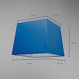 QAZQA Klassisch / Antik / Landhaus / Vintage / Rustikal / Modern / Polyester Lampenschirm 30cm quadratisch SU E27 blau , Quadratisch konisch Schirm Pendelleuchte - 4