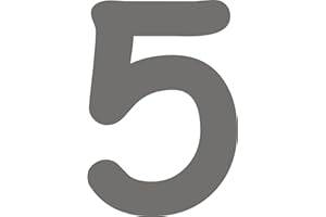 Kleckerliese Alphabet Zahlen Ziffern 8cm selbstklebende Aufkleber Wandtattoo Wanddekoration Kinderzimmer STICKER 5 - Höhe 8cm, Farbe Dunkelgrau