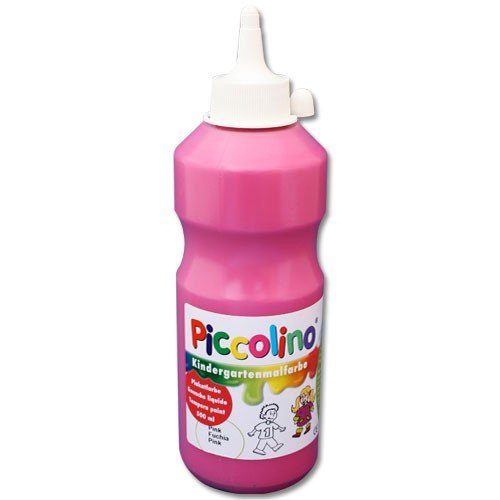 Schulmalfarbe PICCOLINO Kindergarten Malfarbe pink 500ml – Kindermalfarbe auf Wasserbasis & absolut unbedenklich - 2