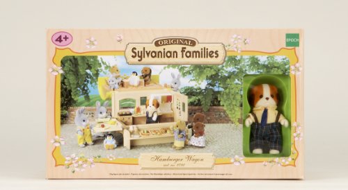 Imagen 2 de Sylvanian Families 2786 - Puesto de hamburguesas y papá perrito [Importado de Alemania]