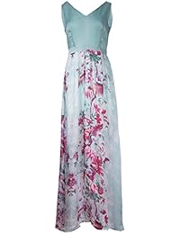 Lavand - Vestido largo estampado azul pálido y rosa