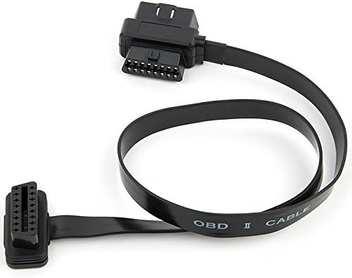 Ake OBD2 Car Extension Line OBDII Flat Thin Noodle 16Pin Male To Female Extension Connector Splitter Cable 60CM