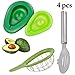 Produktbild JUSTDOLIFE Avocado Cutter Obstschale aus Edelstahl mit 2 Avocado Saver Avocado Slicer