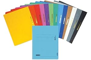 Brunnen Schnellhefter Pappe extrastark - GROßPACK bunt - 14 Stück bzw. Farben im Pack - für Schule, Job, Büro und zu Hause