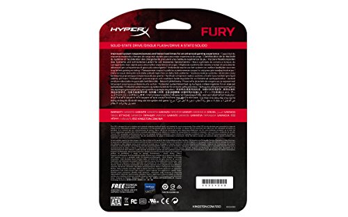 HyperX Fury - Disco Duro Interno Gaming SSD de 120 GB SATA 3, Negro - HyperX