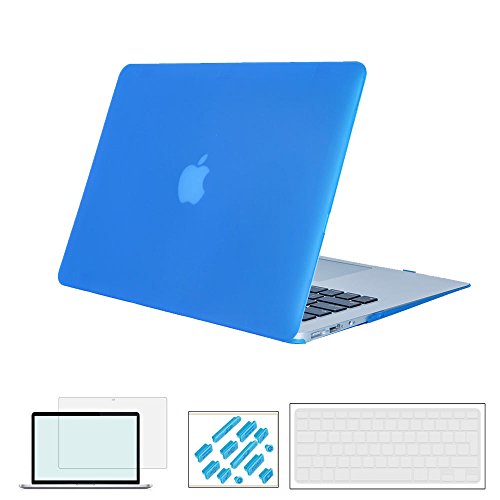 Macbook Air 11 Case Cover, RYGOU Kunststoff Matte Hard Shell mit Tastatur Skin Display Schutz für 11,6 Zoll Macbook Air Modell: A1370 / A1465