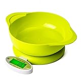 volador Digital de Cocina de alimentos escala, precisión Balanza de cocina con bol extraíble, 0,1 g/0,035 Unzen hasta 3 kg/6.6lb Capacidad, grandes Frutas, Verduras Cuna, aperitivos & Líquido
