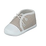  Omnia-Baby Babyschuhe Lauflernschuhe Kinderschuhe Krabbelschuhe, Jeansstoff, Beige, Größe EU 19