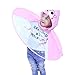 Produktbild happy event Faltbar Karikatur UFO Regenjacke Regenschirm Hut | Foldable Cute Cartoon UFO Rain Coat Children Umbrella Hat Magical Hands Raincoat (M, Rosa)