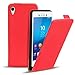 Produktbild Sony Xperia M4 Aqua PU Leder Hülle, Conie Mobile FlipCase, Klapptasche Handytasche Schutzülle Premium Fliptasche in Rot