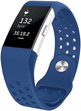 Fitbit Charge 2 Strap, WZE Soft Silicone Adjustable Replacement Sport Strap Bands for Fitbit Charge 2 Fitness Wristband for Man Women Girl Boy