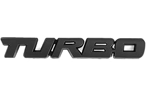 Bruce & Shark Metal 3D Turbo Logo Auto Emblèmes Badge Sticker Trunk Bumper Decal Black