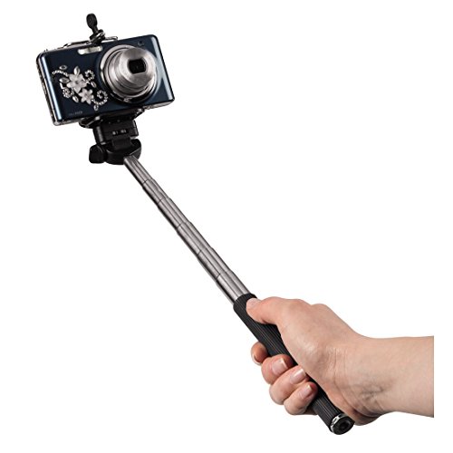Hama Selfie Moments Supporto per Fotocamera, Action Cam e Smartphone, 108 cm, Nero