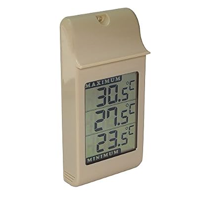 Fishtec Thermomètre Mini/Maxi Spécial grands chiffres - Etanche IPX4 - Mémoire des mini et maxi