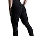 Produktbild Sport Leggings Damen,Dasongff Damen Hohe Taille Yoga Leggings Hose Reizvolles Stretch Training Leggings Fitness Sport Gym Laufhose Sporthose Folds Lange Yogahosen (M, Schwarz)