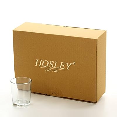 HG Global Lot de 12 verres transparents Oyster photophores de Hosley. Idéal pour les mariages, spa, aromathérapie, tealight, bougie parfumée pour jardins par HG Global.