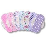 Reusable Panty Liners, 7-Pack of Washable Cotton Cloth PantyLiners with Wings; Washable Sanitary Towel Made in EU; Natural Pads for Daily Usage in case of White Vaginal Discharge; Napkin w/o Chemicals
