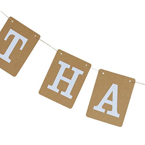 LUOEM Thank You Kraft Papier Girlande Hochzeit Party Dekoration - 4
