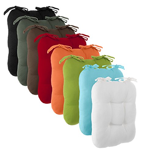 Sitzkissen Dekokissen Stuhlkissen Zierkissen Gartenkissen 4er Steppung – Größe: ca. 38 x 38 cm – 2er Vorteilspaket – anthrazit - 5