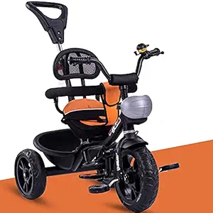 GoodLuck Baybee R1 Kids/Baby Tricycle Plug and Play Convertible 2 in 1 Cycle for Kids with Parental Control for Kids Cycle | Lussa Baby Cycle Suitable Kids for Boys & Girls (1-5 Years) (Orange)