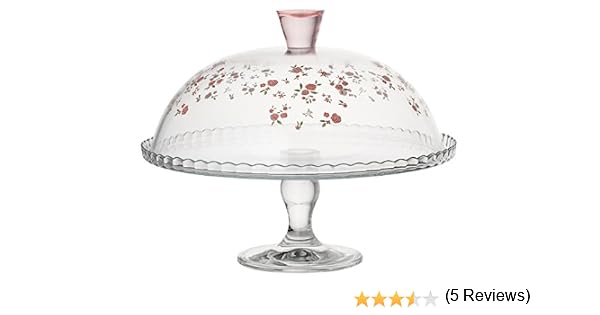 Vaisselle Et Arts De La Table Services De Verres Napravi Rs Pasabahce 950 Spring Presentoir A Gateaux En Verre Avec Cloche Transparent Multicolore