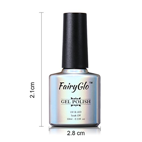 UV Gel Nagellack FairyGlo Nail Gel Polish Nagelgel Schimmer Glitzer Platinum Series (1xStück 10ML) - 8
