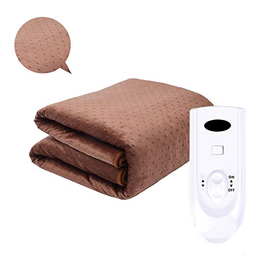 Preisvergleich Produktbild QAQ Intelligente Elektrische Decke Plüsch Doppelsteuerung Temperaturregelung Sicherheit Warmes Zuhause,Brown,180 * 150Cm