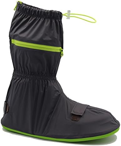 Knixmax Men's Waterproof Shoes Cover Thicken Rubber Sole Slip-Resistant Rain Snow Boots Reusable Washable Over Shoes For Outdoor, Camping, Fishing, Garden