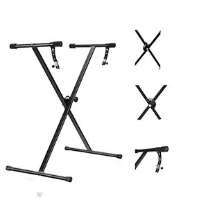 Kadence Heavy-Duty, Single X Adjustable Piano Keyboard Stand with Locking Straps (KSTD)