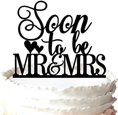 Kaishihui Soon To Be Mr & Mrs Cake Topper with heart