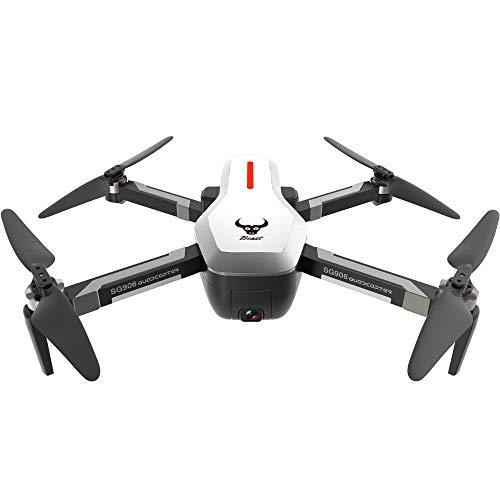BAMD=NB SG906 GPS 5G WiFi FPV 4K Camera Brushless Selfie Foldable RC Drone Quadcopter,RC Quadrocopter,Follow-Me-Modus, 3D Flip,Flugbahn Flug,Faltdrohne für Anfänger (Blanc)