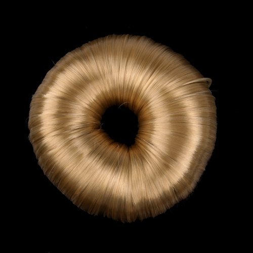 SODIAL(R) Blonde Hairdressing Hair Donut Ring Bun Shaper Styler