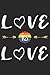 Produktbild Love is Love: Kariertes Notizbuch für LGBT Anhänger | 6 x 9 Zoll, ca. A5 |120 Seiten | Kariert | LGBT-Motiv | Notizbuch für Schule und Arbeit