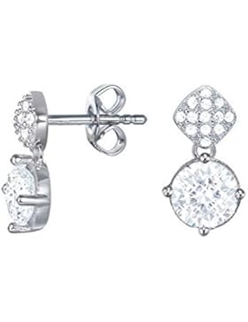 Esprit Damen-Ohrhänger JW50007 925 Silber rhodiniert Zirkonia weiß Rundschliff 1.5 cm - ESER93062A000