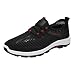 Produktbild Ansenesna Sneaker Unisex Herren Damen Schwarz Flach Hohl Atmungsaktiv Fitness Sportschuhe Zum Schnüren Elastisch Für Outdoor (36, Schwarz)