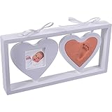 Bilderrahmen in HERZFORM mit Gips-Abdruckset für FUß und HAND Baby - 2