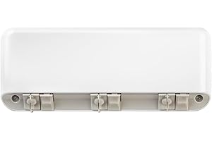 AVILIA Tendedero retráctil con 3 Hilos, Ideal para Interiores y Exteriores, de ABS y Nailon, Cuerdas de 15 m y Base de 28,5 x 11,5 x 3,5 cm, Blanco y Gris