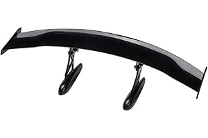 Blueshyhall Heckspoiler Mini, 30 cm Auto Spoiler Wing Universal, PVC, Schwarz Glänzend, Grau, Selbstklebend, Heck, Zerstörungsfrei, Auto Deko Außen