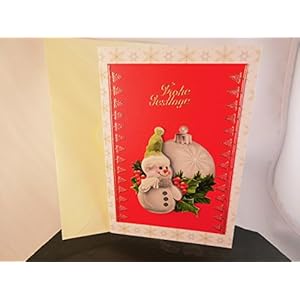 Weihnachtskarte Frohe Festtage Klapp Karte Glückwunschkarte mit 3D Winter Motiv Handmade Unikat