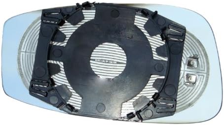 Drivers Side (RH) Aspherical, Heated Wing Mirror Glass with backing plate