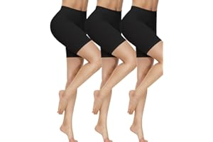Yeblues Radlerhose Damen Kurz Hose,3er Pack Anti Scheuern Radlerhosen Shorts Damen Kurze Hosen für Kleid Kleider Rock,Nahtlos Hohe Taille Unterhose für Sommer Gym,Yoga,Sport